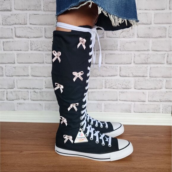 ⭐Chuck Taylor All Star XXHi Bows & Studs Knee Hi Sz 6 Men Boots Sneakers A17684C - Picture 4 of 12